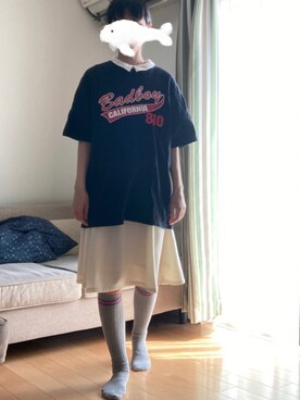 「BAD BOY（バッドボーイ）のアイテム」を使った、ソノヤマさん（レディース・160cm）の夏コーディネート