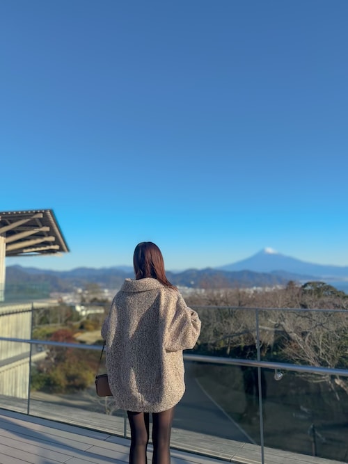 ブークレビッグカラーコートを使った人気ファッション