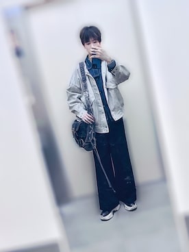 「アイテム（ピアス（両耳用））」を使った、soy65さん（メンズ・169cm）の秋コーディネート