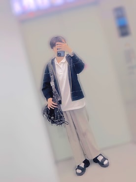 「アイテム（サンダル）」を使った、soy65さん（メンズ・169cm）の秋コーディネート