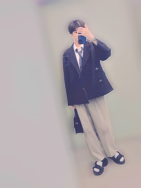 「アイテム（サンダル）」を使った、soy65さん（メンズ・169cm・20代）の秋コーディネート