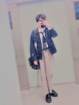 「アイテム（ピアス（両耳用））」を使った、soy65さん（メンズ・169cm）の秋コーディネート
