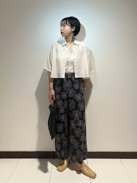 「天然素材」｜AKIRAさん（レディース・162cm）の夏コーディネート