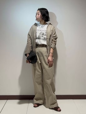 「天然素材」｜AKIRAさん（レディース・162cm）の春コーディネート