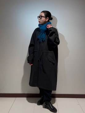 「アイテム（モッズコート）」を使った、AKIRAさん（レディース・162cm）の冬コーディネート