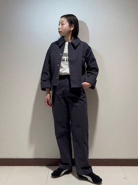「ITEMS URBANRESEARCH（アイテムズ アーバンリサーチ）のアイテム（ブルゾン）」を使った、AKIRAさん（レディース・162cm）の春コーディネート