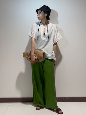 「天然素材」｜AKIRAさん（レディース・162cm）の春コーディネート