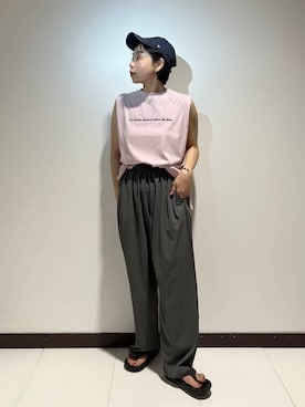 「アイテム（バングル/リストバンド）」を使った、AKIRAさん（レディース・162cm）の夏コーディネート