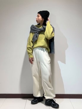 「ITEMS URBANRESEARCH（アイテムズ アーバンリサーチ）のアイテム（帽子）」を使った、AKIRAさん（レディース・162cm）の秋コーディネート