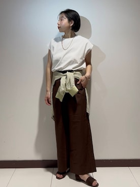 「天然素材」｜AKIRAさん（レディース・162cm）の春コーディネート