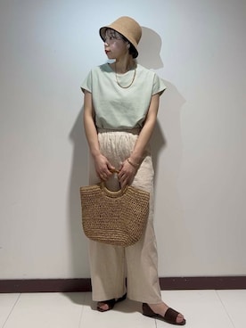 「天然素材」｜AKIRAさん（レディース・162cm）の春コーディネート