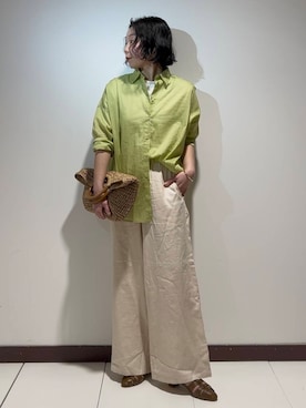 「天然素材」｜AKIRAさん（レディース・162cm）の春コーディネート