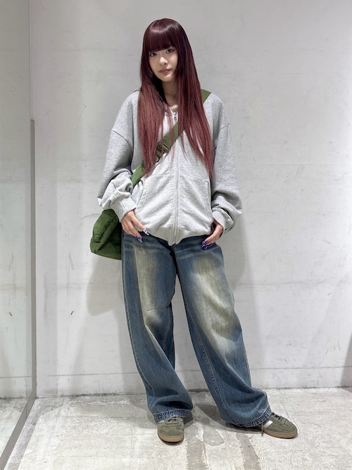 FACE BOX PATCH ZIP UP SWEAT HOODIE（パーカー）｜X-girl（エックス