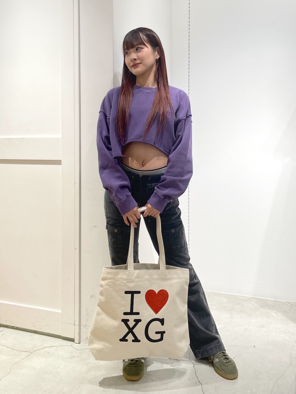 X-girl（エックスガール）の「I LOVE XG LOGO CANVAS TOTE BAG（トート