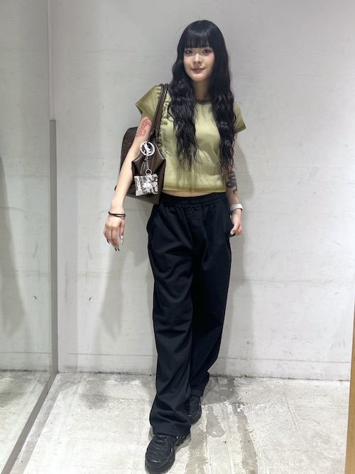 FADED FACE LABEL EASY PANTS（その他パンツ）｜X-girl（エックス