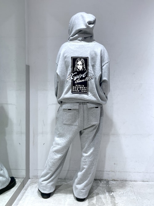 FACE BOX PATCH ZIP UP SWEAT HOODIE（パーカー）｜X-girl（エックス