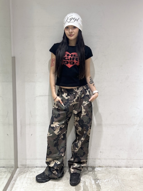 FADED FACE LABEL EASY PANTS（その他パンツ）｜X-girl（エックス