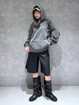 犬童南実さん（レディース・158cm）の冬コーディネート