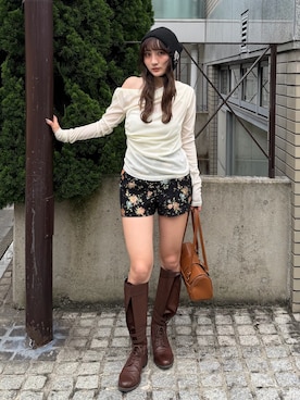 犬童南実さん(レディース・158cm)の秋コーディネート