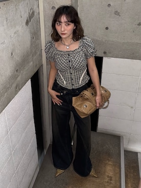 犬童南実さん（レディース・158cm）の春コーディネート