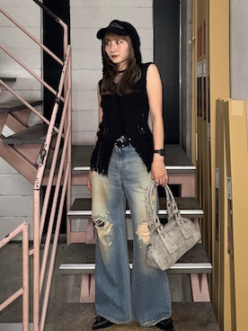 「アイテム（パンプス）」を使った、犬童南実さん（レディース・158cm）の夏コーディネート