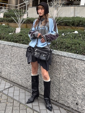 犬童南実さん(レディース・158cm)の冬コーディネート