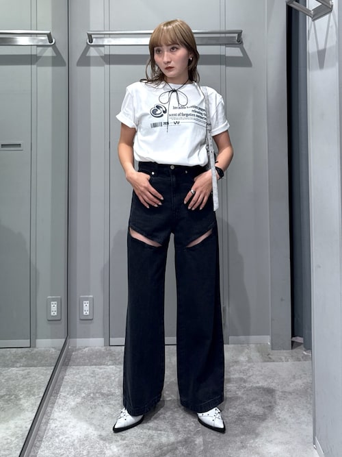 SLY スライ J/W HOLE TUCK PT デニムパンツ SLY ジーンズ デニム デニムパンツ J/W HOLE TUCK PT-E ジャスト
