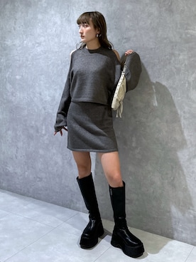 犬童南実さん（レディース・158cm）の秋コーディネート