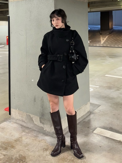 セール】STAND NECK MIDI COAT スタンドネック ミディコート 秋服 冬服
