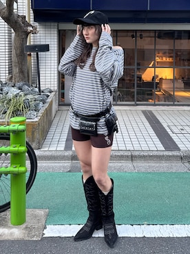 犬童南実さん（レディース・158cm）の春コーディネート