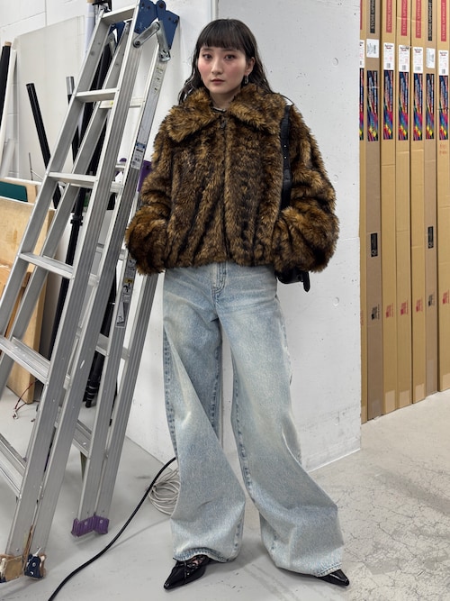 WEB限定】BIG COLLAR FUR S/COAT ビッグカラー ファー ショートコート