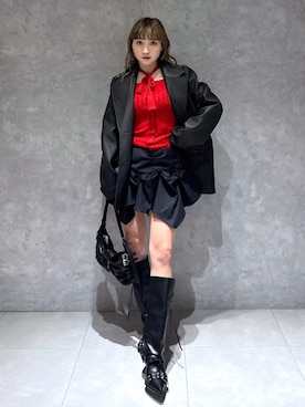 犬童南実さん(レディース・158cm)の冬コーディネート