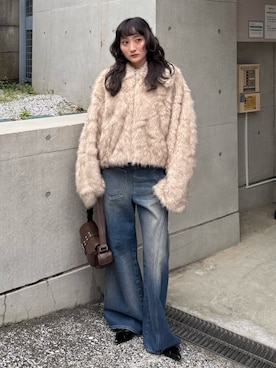 「アイテム（ブルゾン）」を使った、犬童南実さん（レディース・158cm）の秋コーディネート