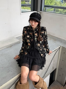 「秋服」｜「アイテム（ワンピース）」を使った、犬童南実さん（レディース・158cm）の夏コーディネート