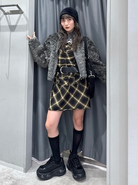 「アイテム（ブルゾン）」を使った、犬童南実さん（レディース・158cm）の夏コーディネート