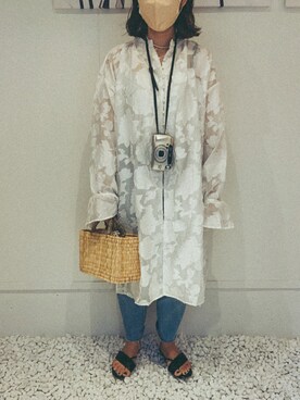 「IDEE（イデー）のアイテム（バッグ）」を使った、sakanaさん（レディース・158cm）の夏コーディネート