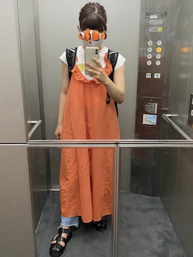 「H&M（エイチ・アンド・エム）のアイテム（シャツワンピース）」を使った、sakanaさん（レディース・158cm）の夏コーディネート
