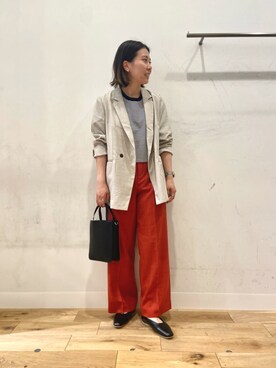 「赤ちゃん」｜「アイテム（その他アウター）」を使った、yuinaさん（レディース・158cm）の春コーディネート