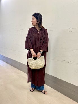 「アーバンリサーチ」｜「アイテム（シャツワンピース）」を使った、yuinaさん（レディース・158cm）の春コーディネート
