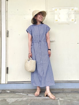 「SENSE OF PLACE by URBAN RESEARCH（センスオブプレイスバイアーバンリサーチ）のアイテム（シャツワンピース）」を使った、yuinaさん（レディース・158cm）の春コーディネート