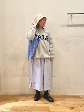「SENSE OF PLACE by URBAN RESEARCH（センスオブプレイスバイアーバンリサーチ）のアイテム（シャツワンピース）」を使った、yuinaさん（レディース・158cm）の春コーディネート