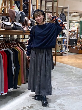 「アイテム（ハンチング/ベレー帽）」を使った、いくみさん（レディース・155cm・20代）の秋コーディネート