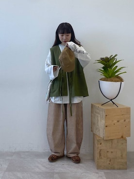 「スニーカー特集」｜いくみさん（レディース・155cm）の冬コーディネート