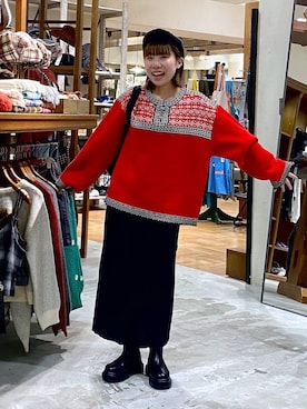 「niko and...（ニコアンド）のオリジナルサイドゴアブーツ（ブーツ）」を使った、いくみさん（レディース・155cm）の秋コーディネート