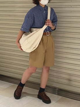 「ニコアンド」｜「アイテム（その他）」を使った、いくみさん（レディース・155cm）の春コーディネート