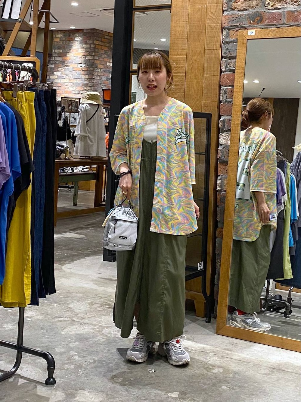 マルチWAYソフトジャンパースカート カーキ フリーサイズ マルチWAY