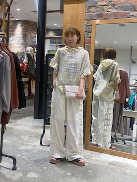 「アイテム（ニットキャップ/ビーニー）」を使った、いくみさん（レディース・155cm）の夏コーディネート