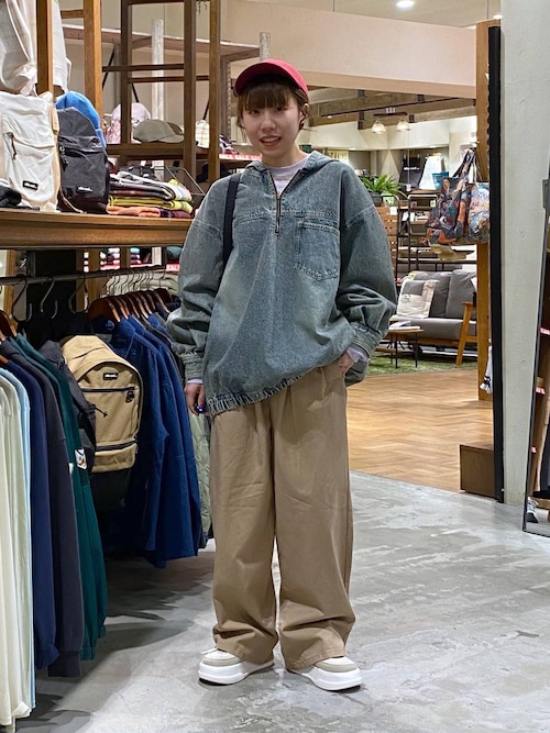 デニムハーフジップフーディ DENIM HALF-ZIP HOODIE [niko and