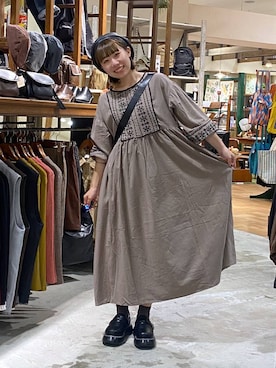 「アイテム（ハンチング/ベレー帽）」を使った、いくみさん（レディース・155cm・20代）の秋コーディネート
