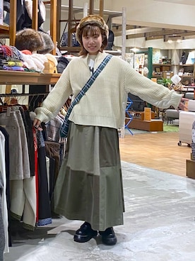 「niko and ...」｜「アイテム（キャップ）」を使った、いくみさん（レディース・155cm）の秋コーディネート